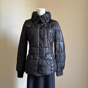 00s guess black quilted puffer jacket